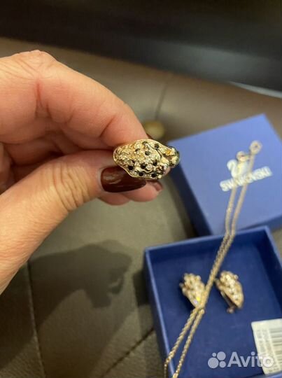 Swarovski серьги, подвеска, кольцо