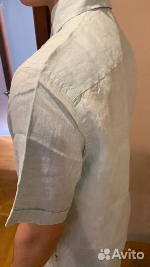 Мужская льняная рубашка