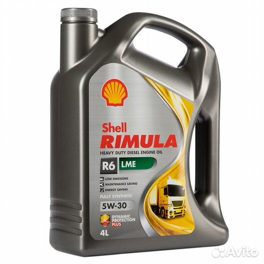 Масло моторное Shell Rimula R6 LME 5W/30, 4л