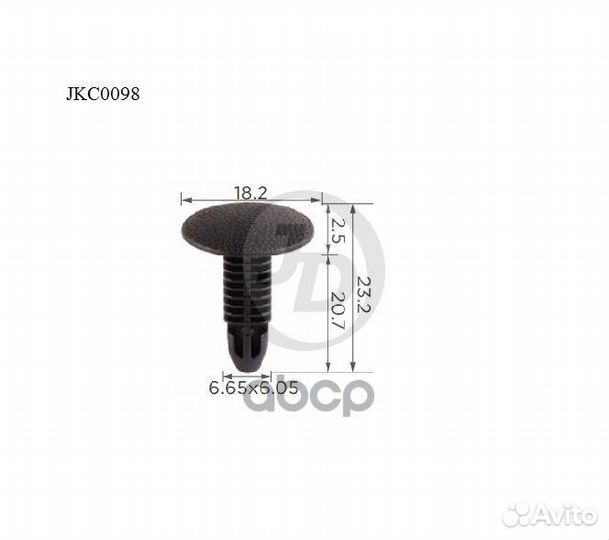 Клипса крепежная (уп.10шт) JKC0098 Just Drive