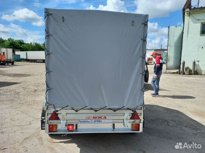 Прицеп с тентом аэро 150 см 33.022. Установка.Лице