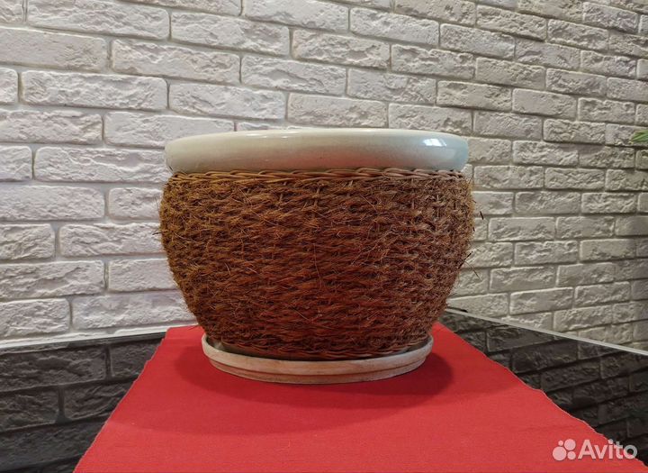 Кашпо керамическое для цветов большое