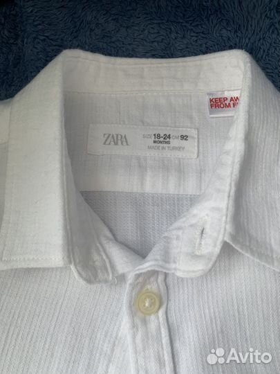 Рубашка zara для мальчика 92