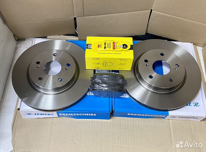 Тормозные диски + колодки перед. Geely Coolray