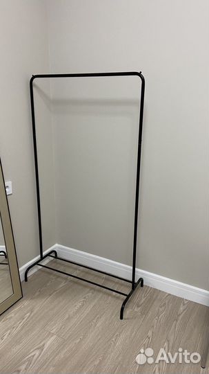 Вешалка напольная рейлинг черный