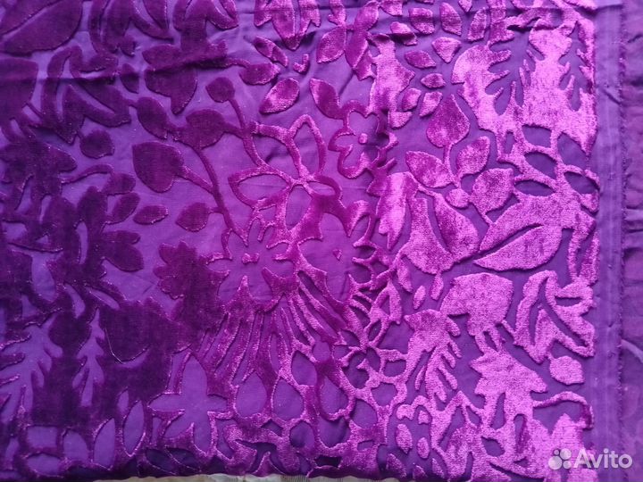Отрез ткани бархат на шифоне