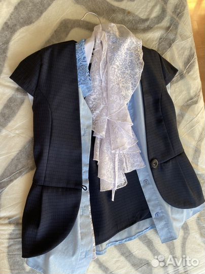 Школьная форма для девочки синяя набор 2 класс