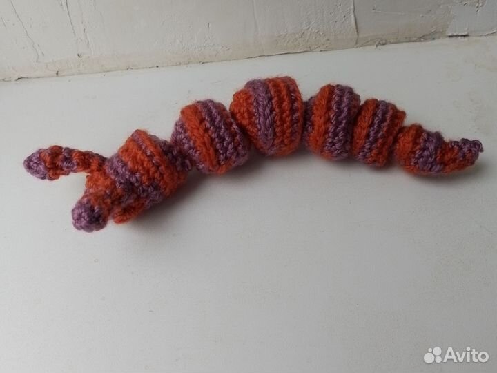 Мягкая игрушка улитка и гусеницы