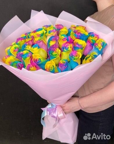 Радужные Розы Москва мо
