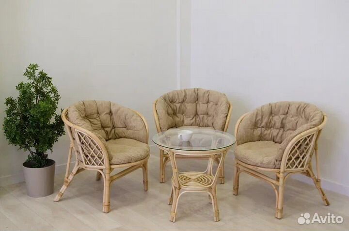 Комплект Багама из натурального ротанга