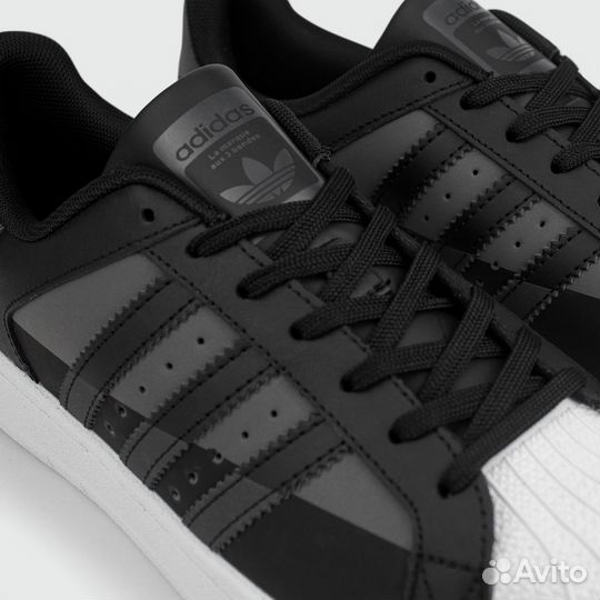 Кроссовки Adidas SuperStar Wmns Black Grey / White