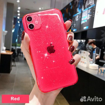 Блестящий прозрачный чехол для iPhone Х