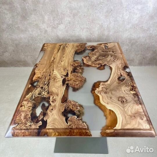 Стол из смолы, стол река, стол из эпоксидной смолы