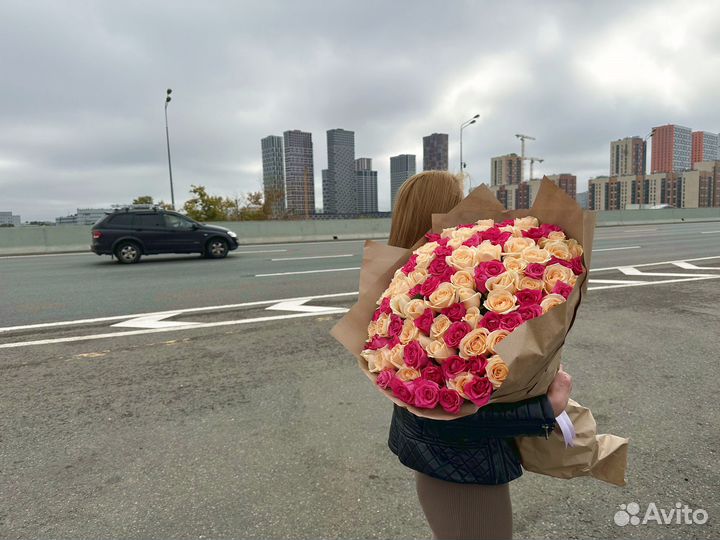 101 роза С Доставкой