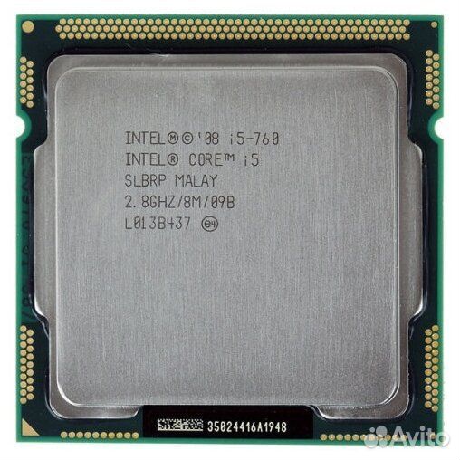 Процессор Intel Core i5-760 (1156 2.8-3.3GHz