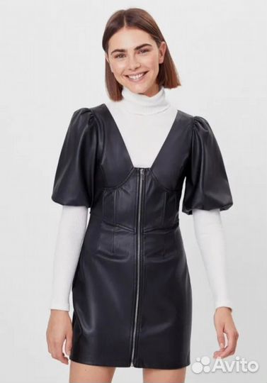 Кожаное платье Bershka