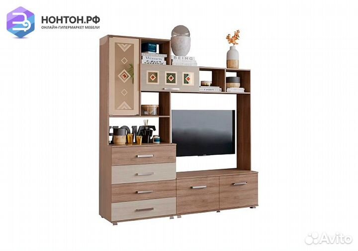 Стенка Белла ясень светлый / ясень темный