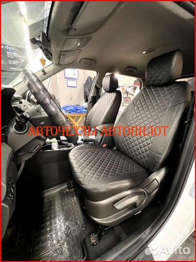 Чехлы Автопилот Hyundai Creta 1 из экокожи чёрные