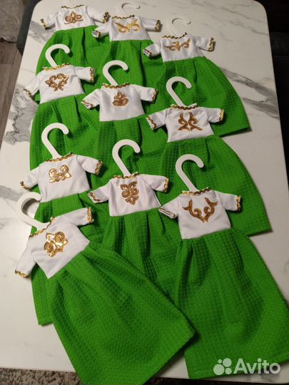 Кухонные вафельные полотенца ручной работы