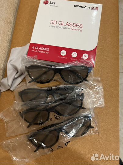 3d очки lg 4 штуки для 3D телевизора