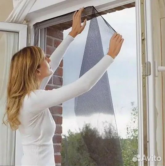 Москитная сетка temh 140 х 140 см на липкой л