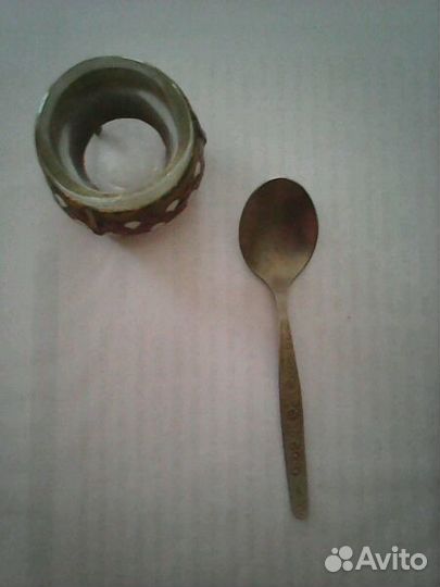 Солонка с ложкой расписная