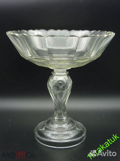 Ваза русское стекло, 19 век. россия, Мальцов