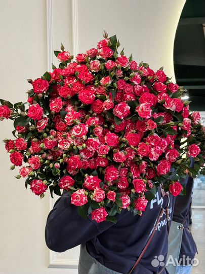 Кустовые Пионовидные Розы Букет роз с доставкой