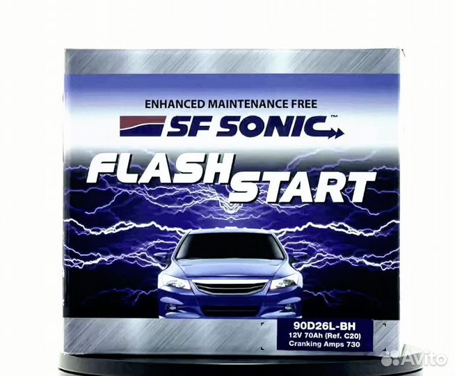 Аккумулятор SF sonic 6ст-70.0 (90D26L)