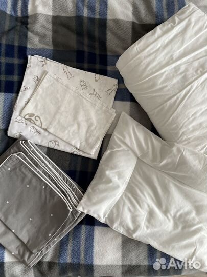 Детское одеяло подушка постельное белье IKEA