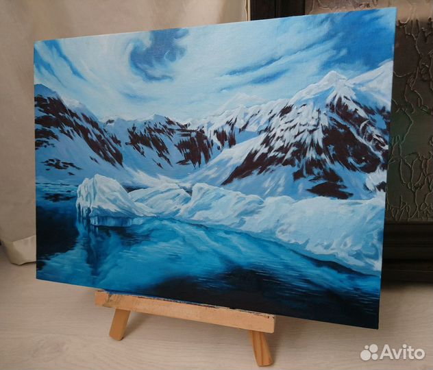 Картина горы, масло