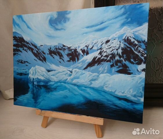 Картина горы, масло