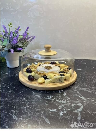 Тортница с крышкой деревянная