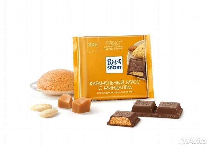 Опт - Ritter Sport Карамельный Мусс с Миндалём 10