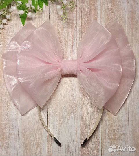 Новый ободок - большой бант к костюму 