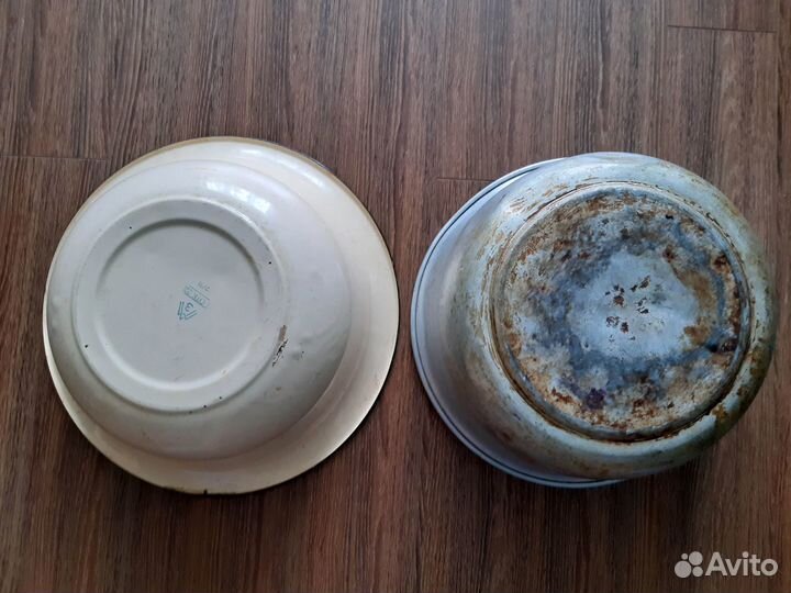 Таз эмалированный, алюминиевый, СССР