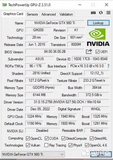 Asus Strix GTX 980TI