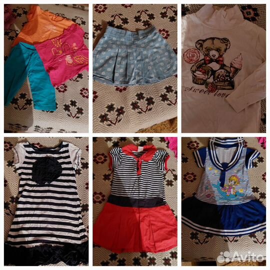 Одежда для девочки пакетом 4-5 лет