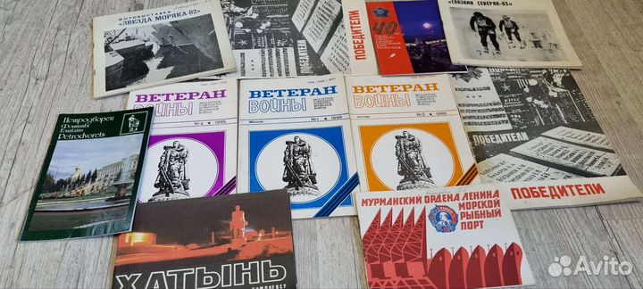 Журналы огонёк и открытки СССР