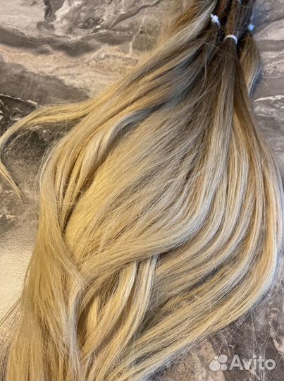 Волосы для наращивания Блонд Омбре