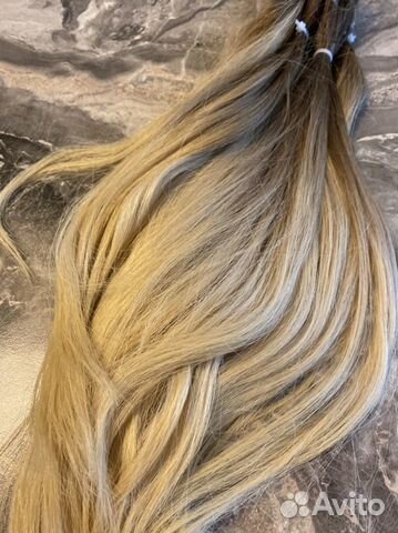 Волосы для наращивания Блонд Омбре