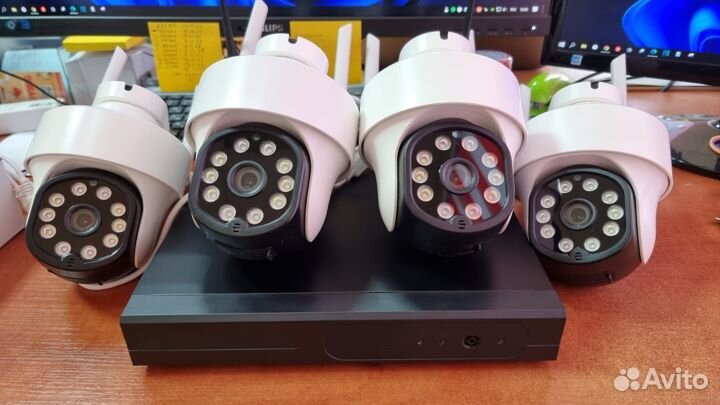 Беспроводное видеонаблюдение full HD поворот камер