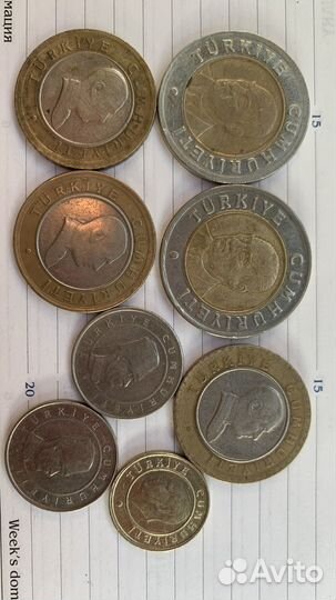 Монеты турции