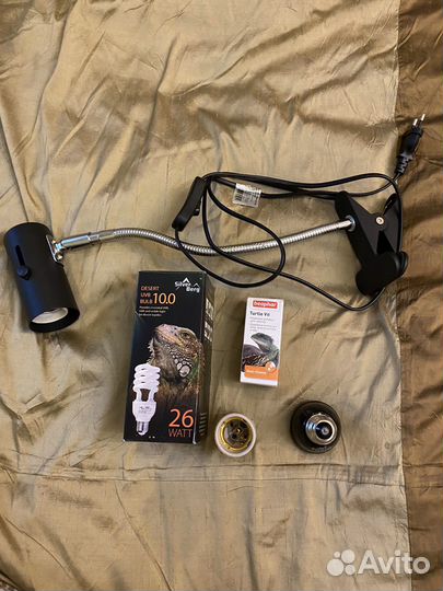 Уф лампа для черепах, греющая лампа