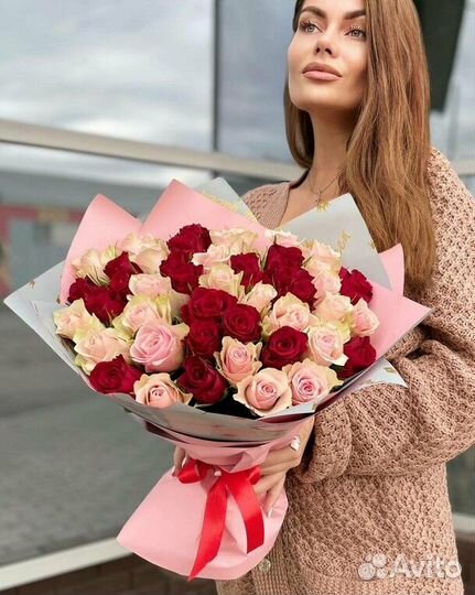 Букет милых роз 25 шт, доставка Динская