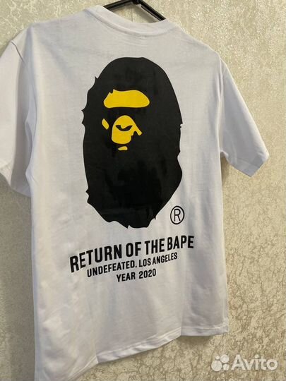 Футболка Bape White Хит весна-лето 2024