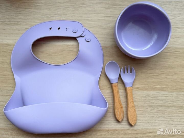 Набор детской силиконовой посуды