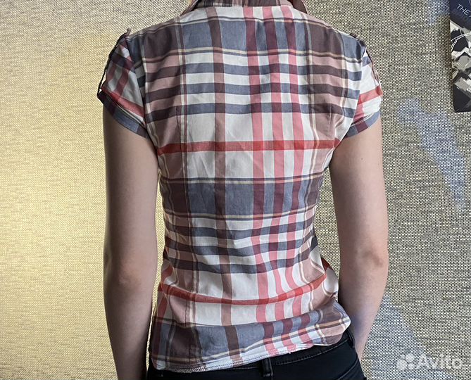 Рубашка с коротким рукавом клетчатая 10-14 лет