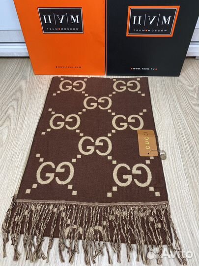 Шарф палантин двусторонний gucci