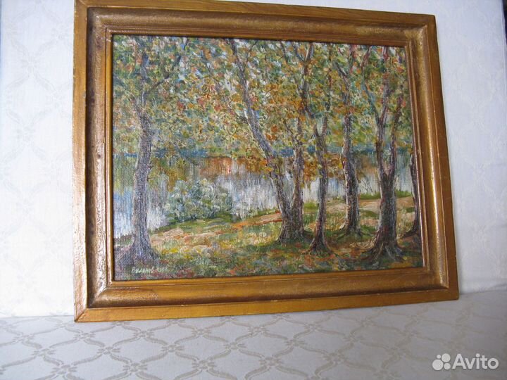 Картина маслом пейзаж Вилонов 1997г. 49,5 х 40 см